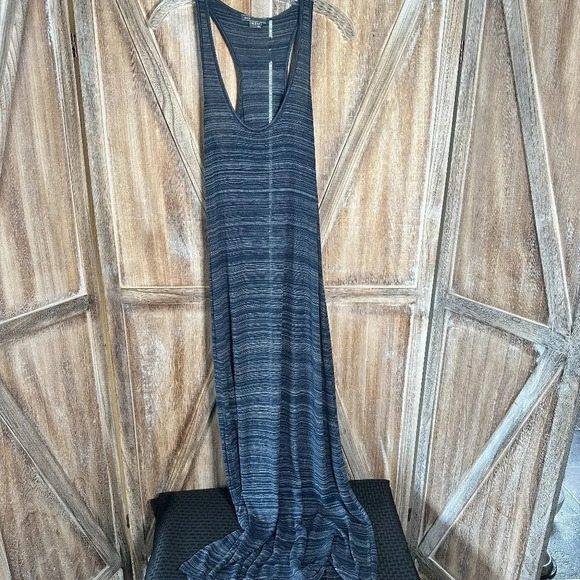 Vince Heather Blue Racerback Space Dye Maxi Dress - Picture 2 of 8